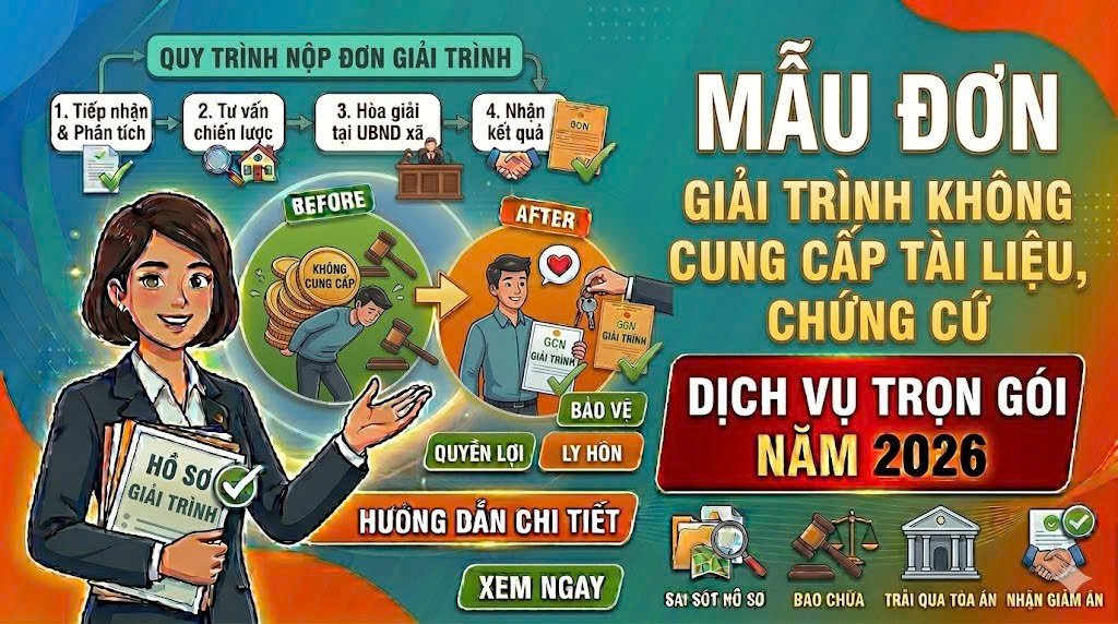 Mẫu đơn giải trình không cung cấp tài liệu chứng cứ