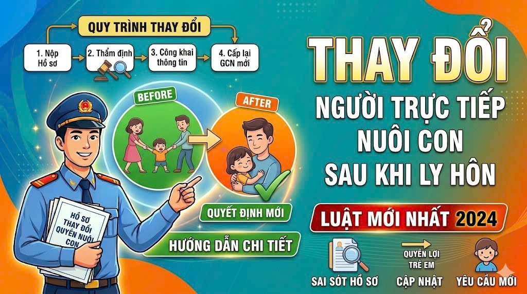 Thay đổi người trực tiếp nuôi con sau khi ly hôn