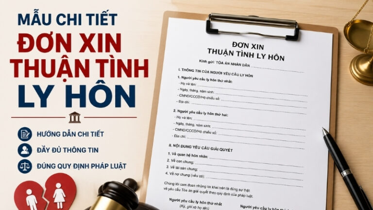 đơn xin thuận tình ly hôn