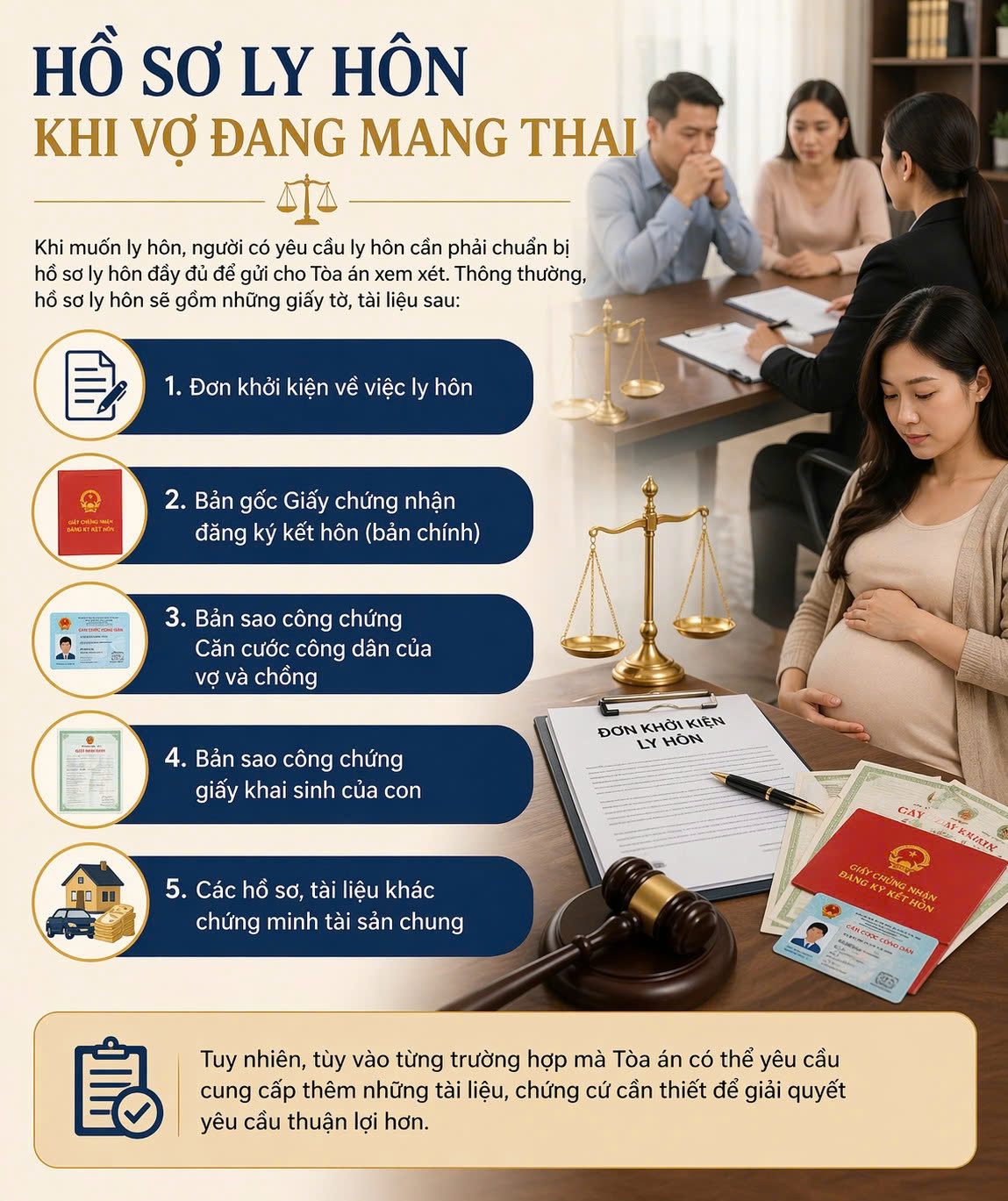 HỒ SƠ LY HÔN KHI VỢ ĐANG MANG THAI