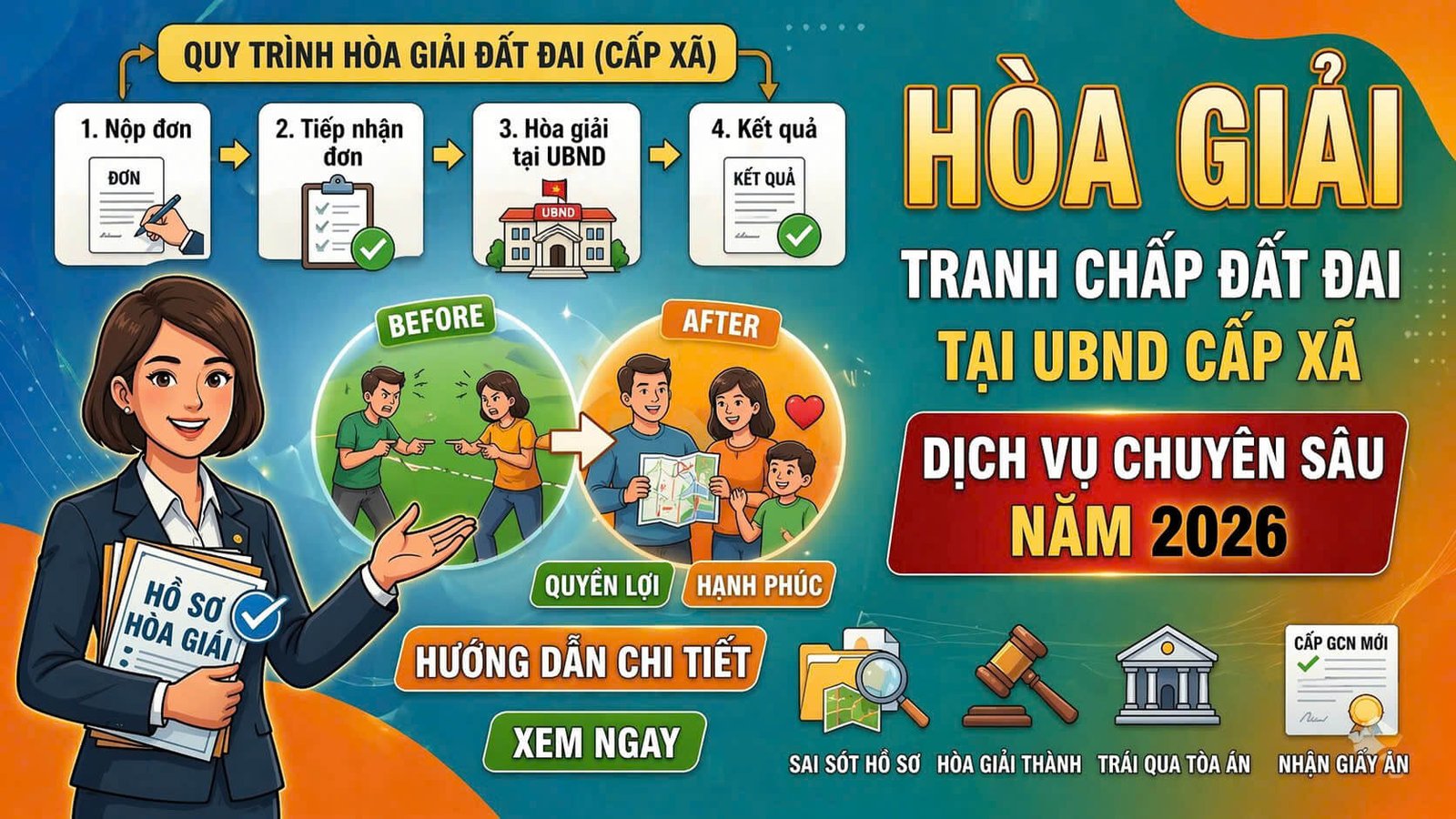 hòa giải tranh chấp đất đai ()