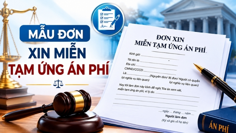 mẫu đơn xin miễn tạm ứng án phí
