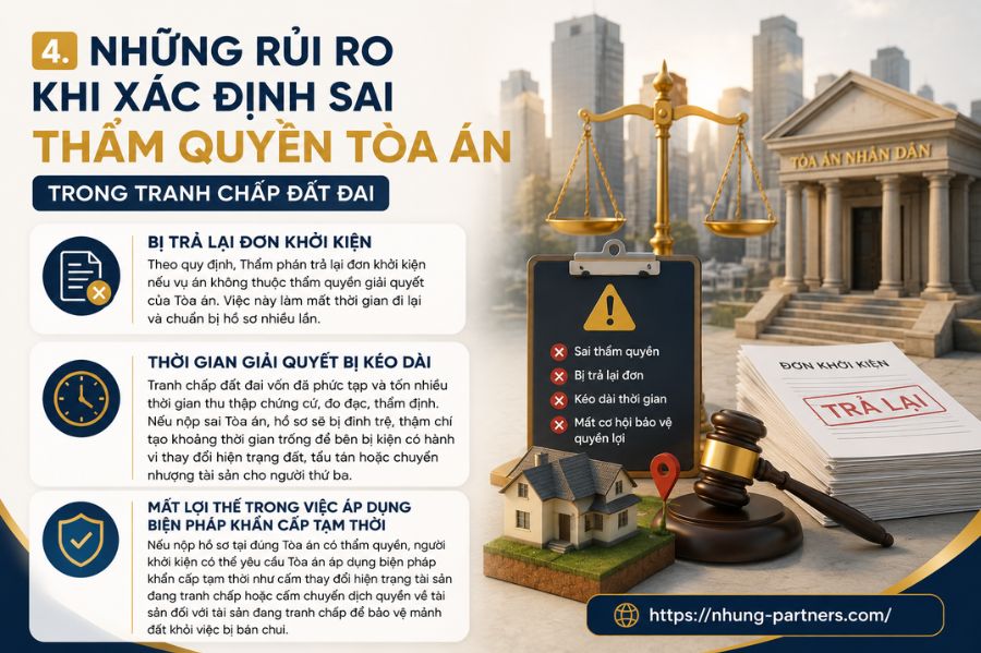 Những rủi ro khi xác định sai thẩm quyền Tòa án
